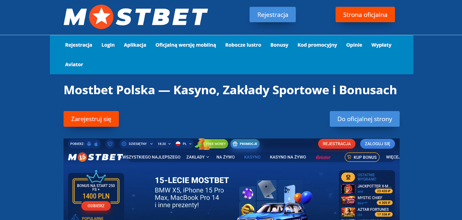 mostbet poland online casino betting and bonus site
